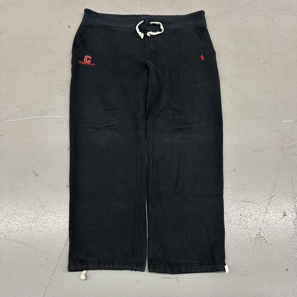 Cornell Big Red Pants Sweatpants Mens XL Black NCAA Football Polo Ralph Lauren
